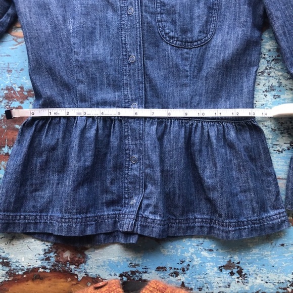 LUCKY BRAND True Indigo Denim Western Snap Shirt Size 2 EUC - Picture 10 of 14